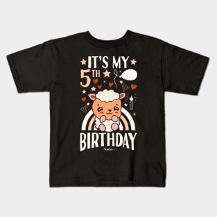 It's My 5th Birthday Sheep Kids T-Shirt